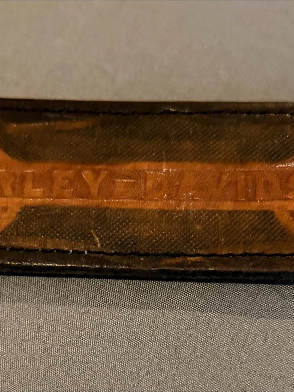 Harley-Davidson Black and Brown Leather belt Vintage
